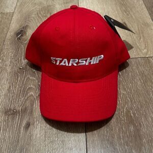 NWT Fersten‎ Worldwide Mens Red Adjustable Velcro Starship Snapback Cap Hat